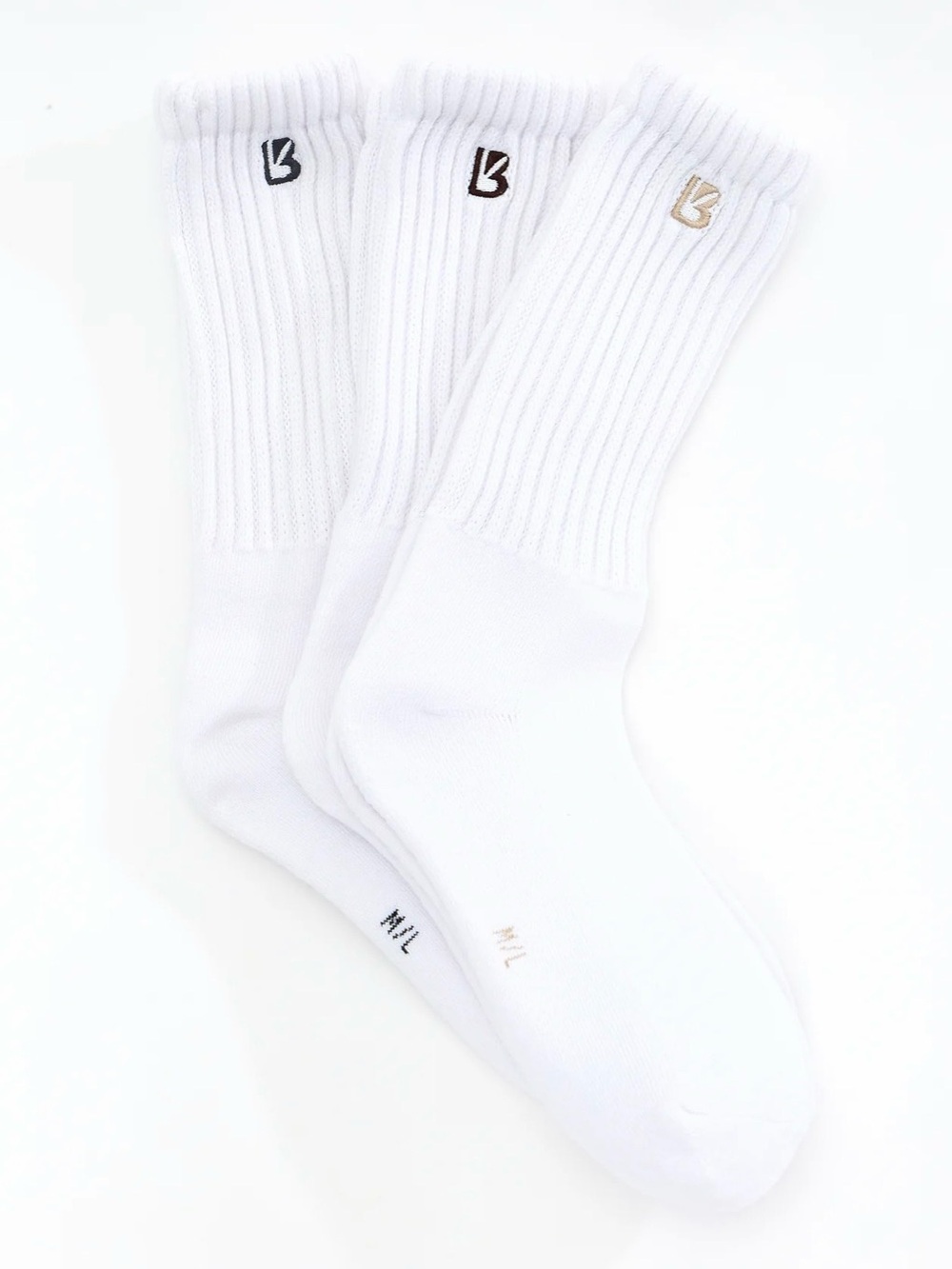 Buffbunny 3-pack Scrunch Socks Limited Edition Core Color, Size M/L
